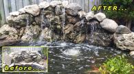 We also extended this pond and reset a lot of the stone