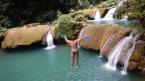 Lauren swing jumping in the spectacular YS Waterfalls